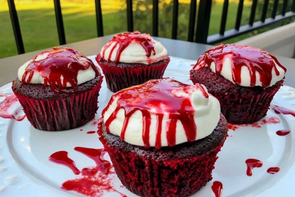 Bloody Red Velvet Cupcakes