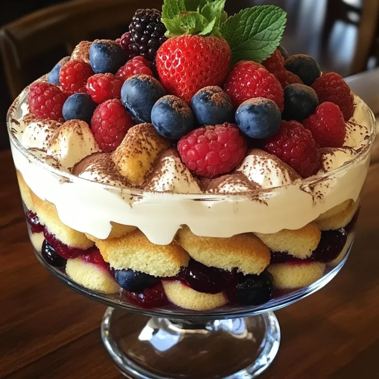 Easter Tiramisu Trifle with Berries