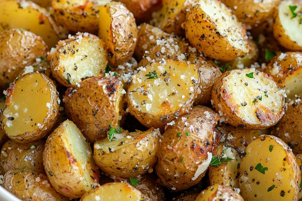 Easter Roasted Garlic Parmesan Potatoes