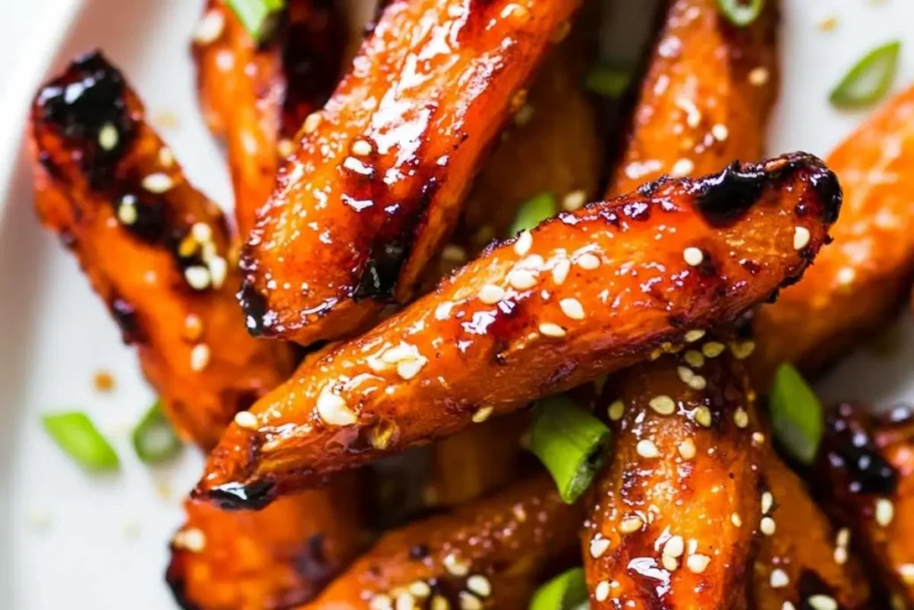 maple glazed rainbow carrots