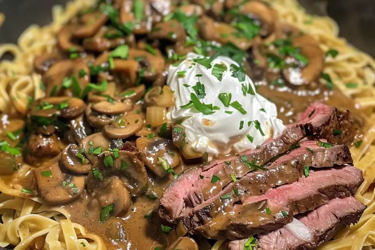 The Ultimate Classic Beef Stroganoff with Egg Noodles (That My Kids Request Every Week!)