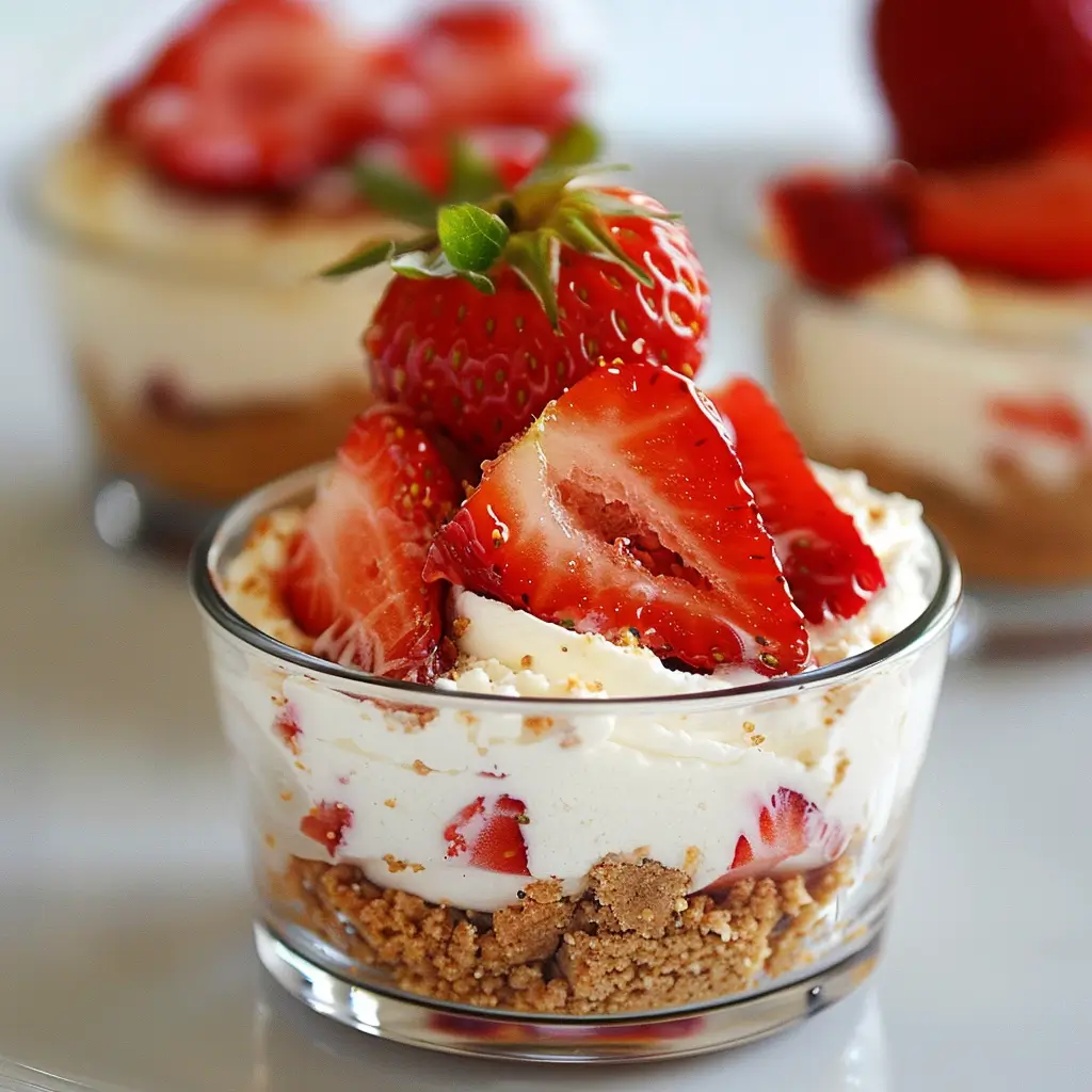No-Bake Strawberry Cheesecake Cups