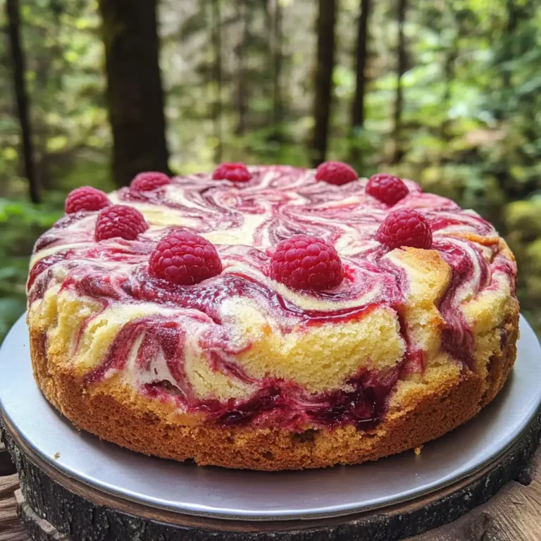 Featured image for Rhubarb Raspberry Marble Cake