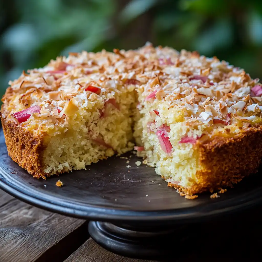 Featured image for Rhubarb Coconut Cake