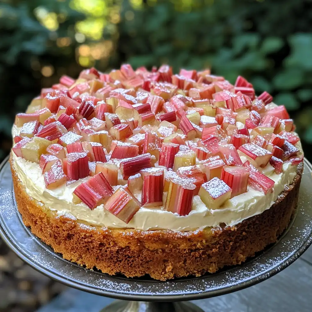 Featured image for Rhubarb Mascarpone Cake