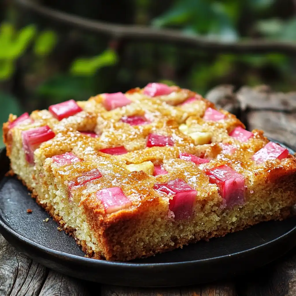 Featured image for Rhubarb Semolina Cake