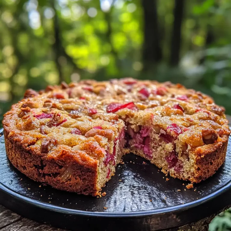 Rhubarb Rum Cake