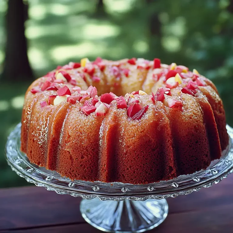 Featured image for Lemon Rhubarb Pound Cake