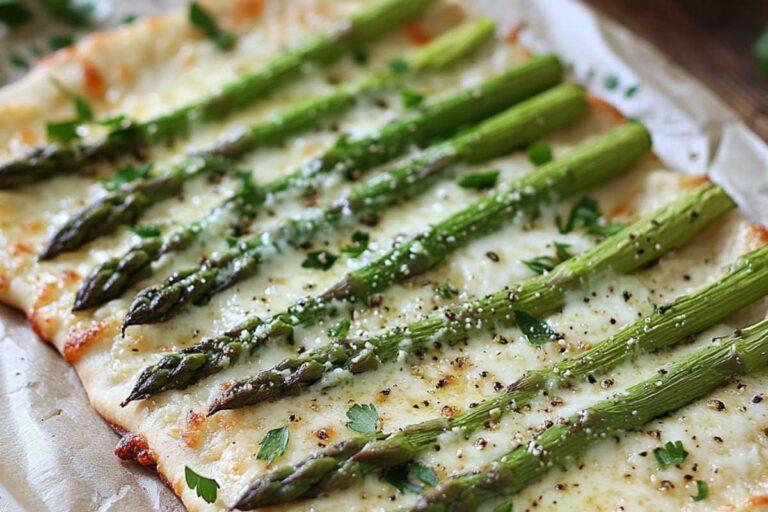 Asparagus with Parmesan Flatbread