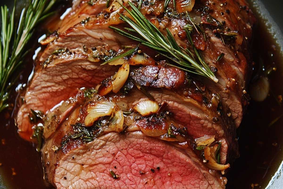 Rosemary-Garlic Leg of Lamb with Red Wine Jus Recipe