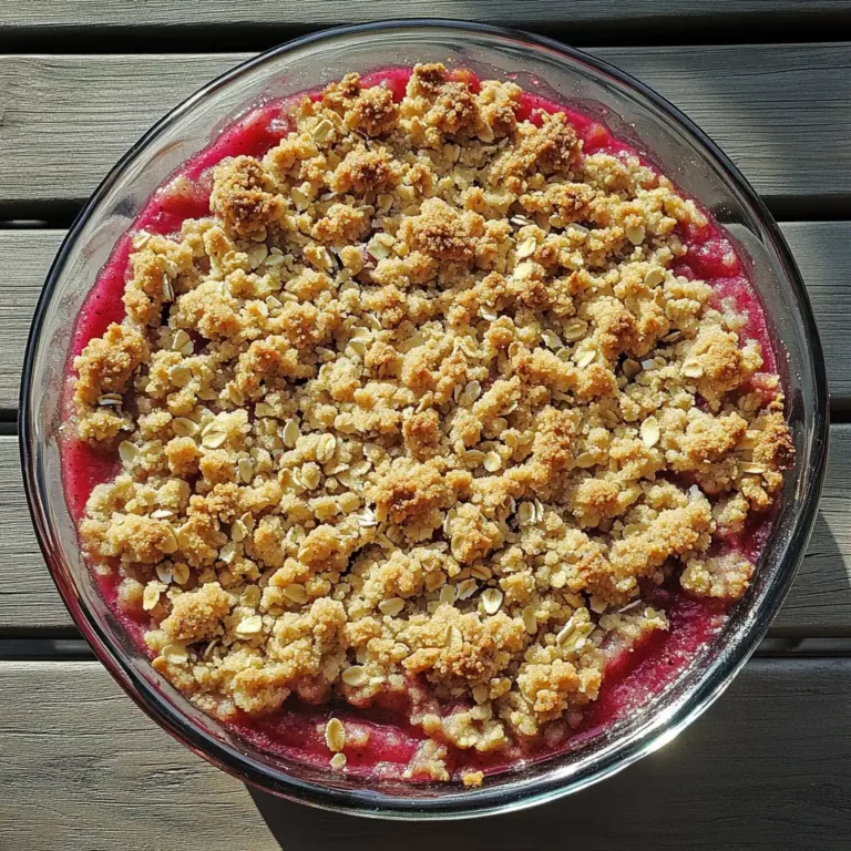 Featured image for Rhubarb Hemp Seed Crumble