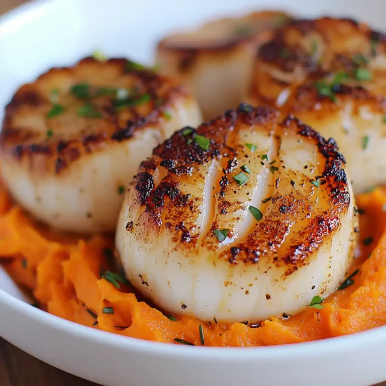 Seared Scallops with Carrot Ginger Puree