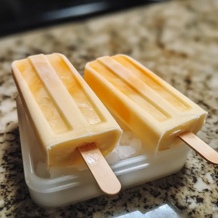 Peach and Cream Popsicles