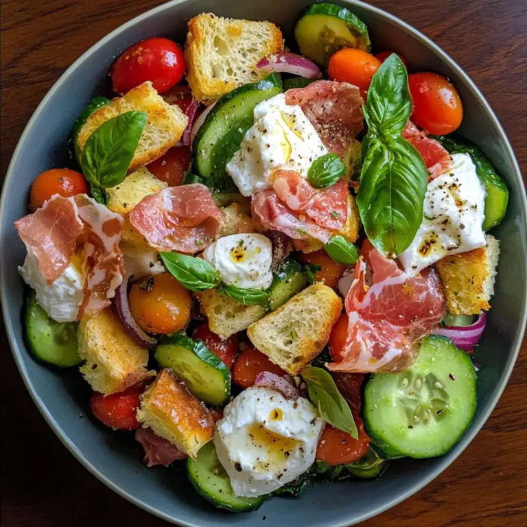 Featured image for Spring Panzanella with Burrata and Prosciutto