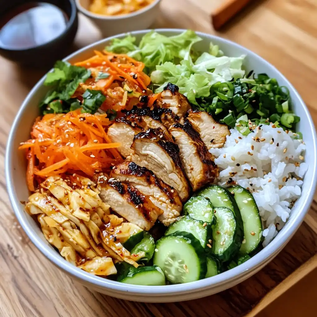 Grilled Chicken Bibimbap Wraps Bowl Recipe